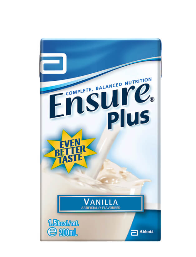 Ensure® Plus Tetra Pack Vanilla - Calorically dense, complete, balanced nutrition suitable for adults.