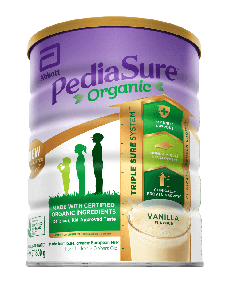 PediaSure® Organic Powder - Balanced nutritional supplement powder made with certified organic ingredients.