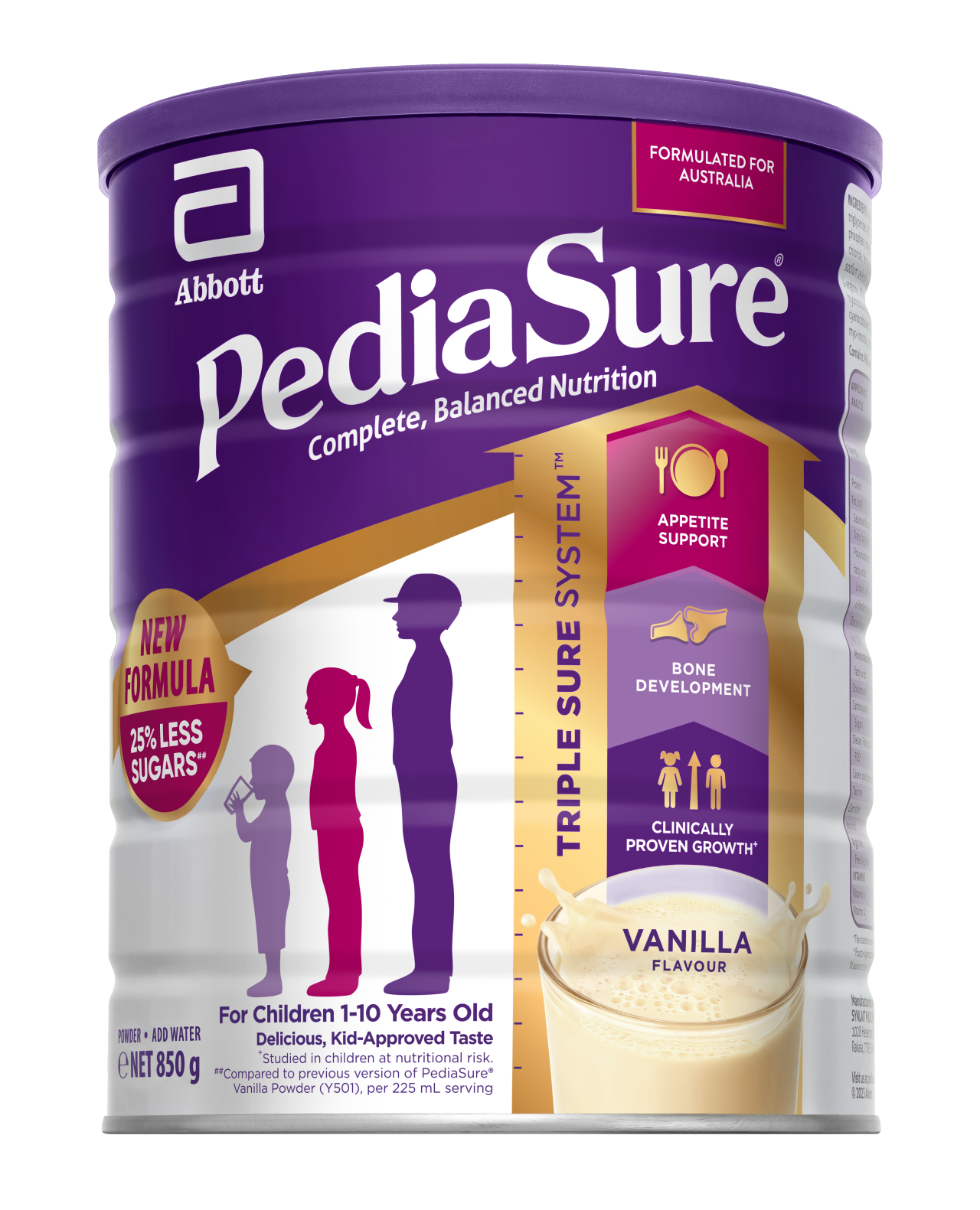 PediaSure® Vanilla Powder - Clinically proven to support growth, promote immunity and help improve appetite.