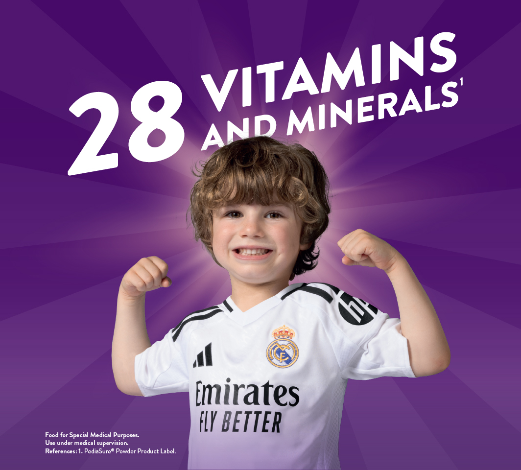 PediaSure® - Suitable for the nutritional support of kids aged between 1 and 10 years old.