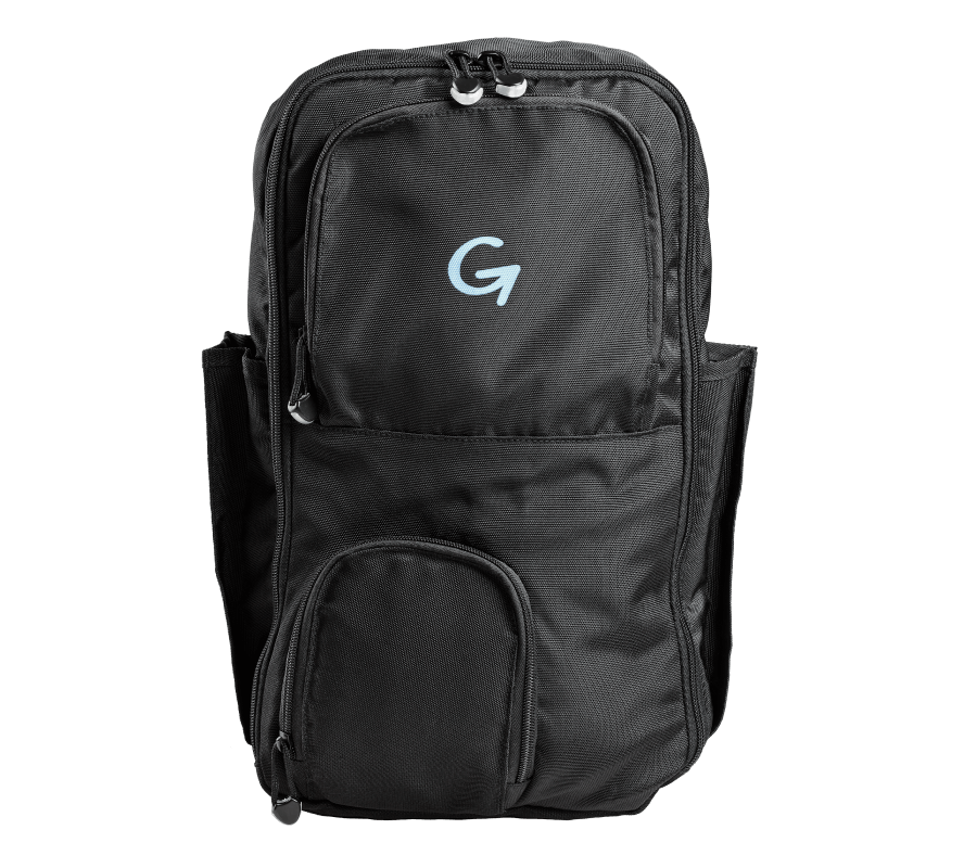 FreeGo backpack - Designed to carry FreeGo system, alongside 500 mL or 1000 mL feed containers.