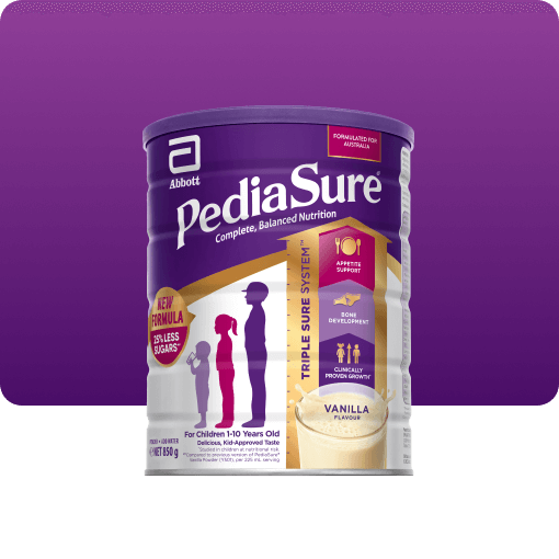 PediaSure - Complete and balanced nutritional supplement for kids.