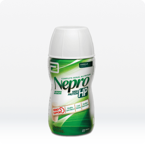 Nepro HP - Complete renal nutrition to help improve nutrition status and replace protein lost during dialysis.