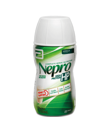 Nepro HP - Complete renal nutrition to help improve nutrition status and replace protein lost during dialysis.