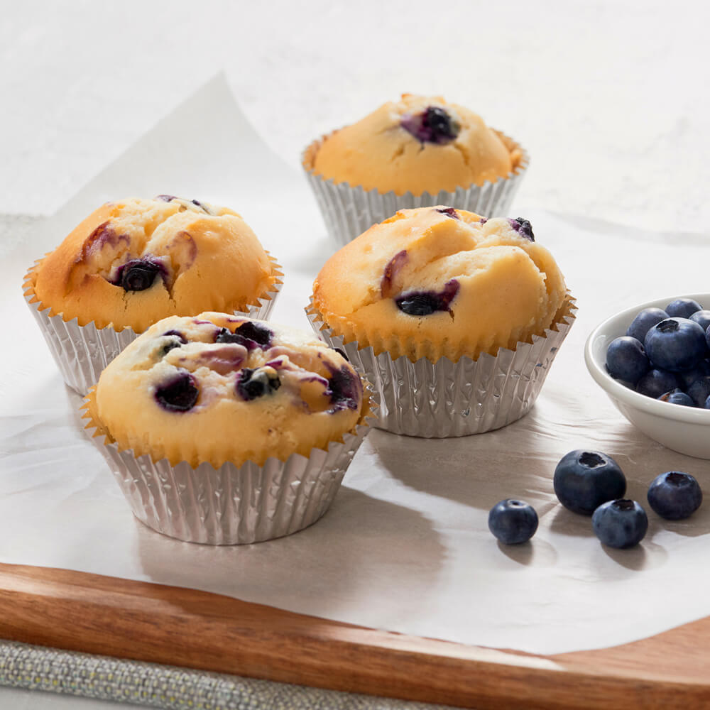 Vanilla And Blueberry Muffins