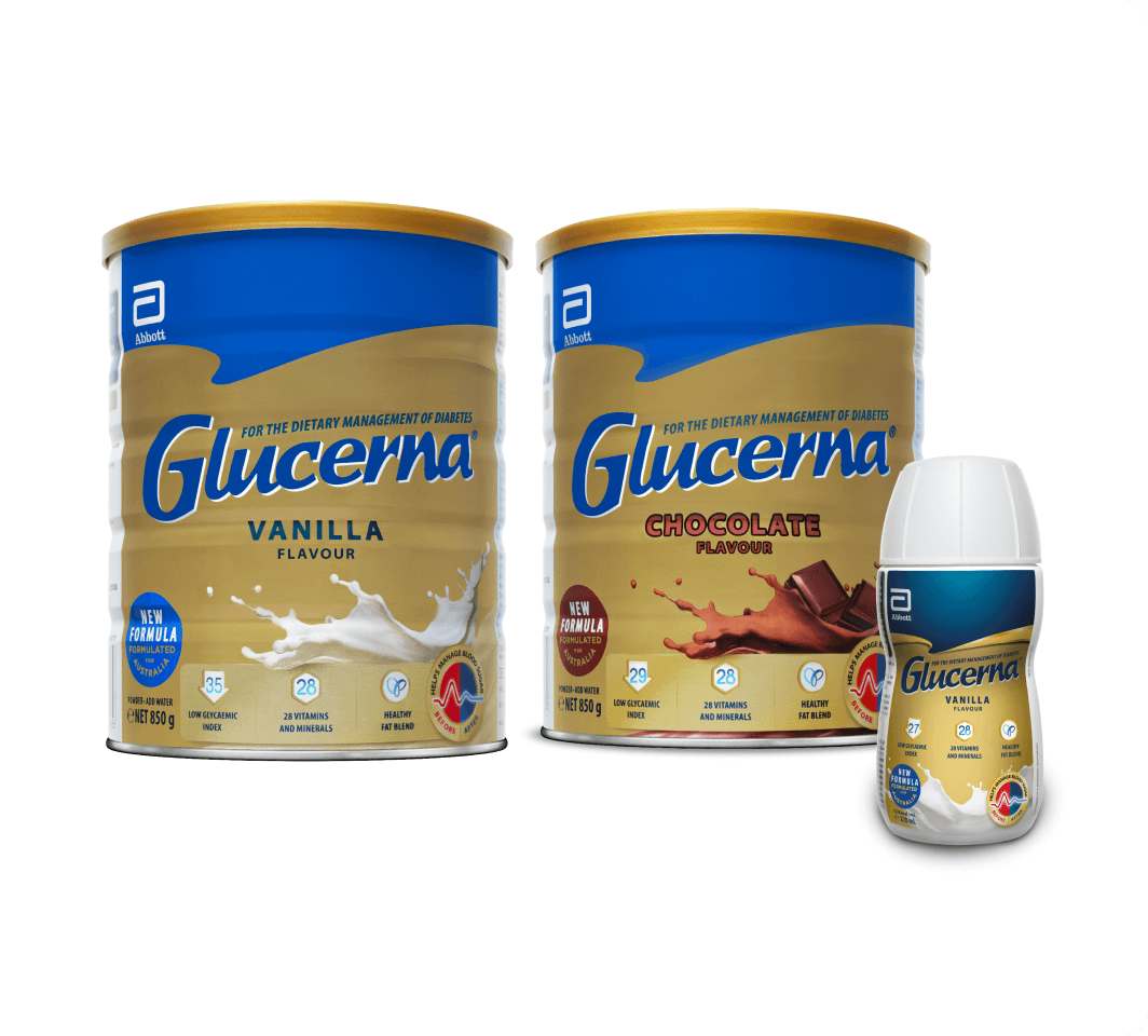 Glucerna® Powder - Clinically proven to provide a steady release of glucose, helping minimise blood glucose spikes. 