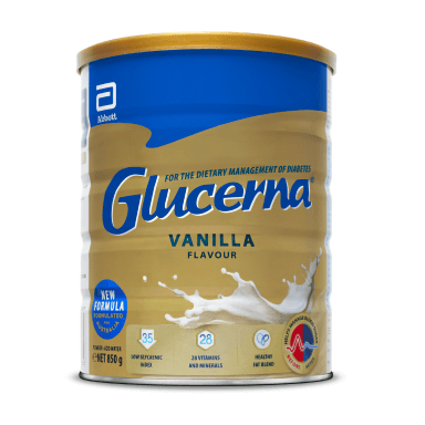 Glucerna Powder Vanilla - Nutritional supplement with a low-GI of 35.