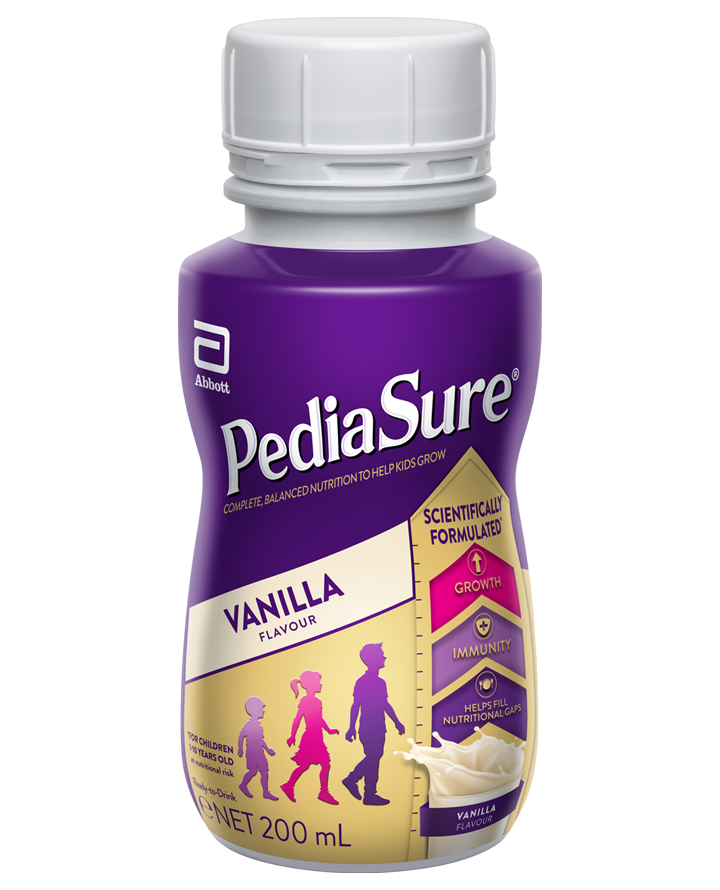 PediaSure Ready to Drink Vanilla - Complete and balanced fibre-free nutrition.