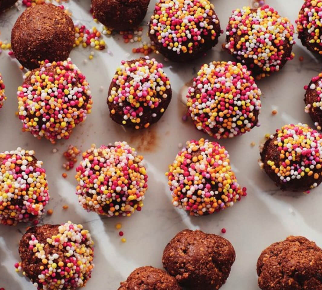 Rainbow Chocolate Balls Recipe with PediaSure® - packed with fiber and the nutritional boost of PediaSure®.