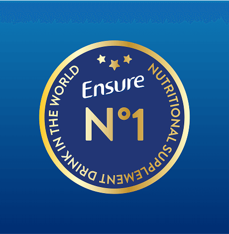 Badge showing Ensure number 1 selling nutritional supplement in the world