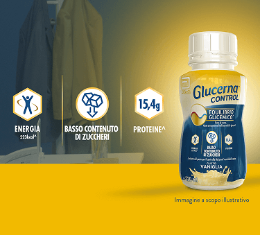 Glucerna® Control – Fonte di Cromo, Basso Indice Glicemico, 15,4 g di Proteine e 223 kcal
