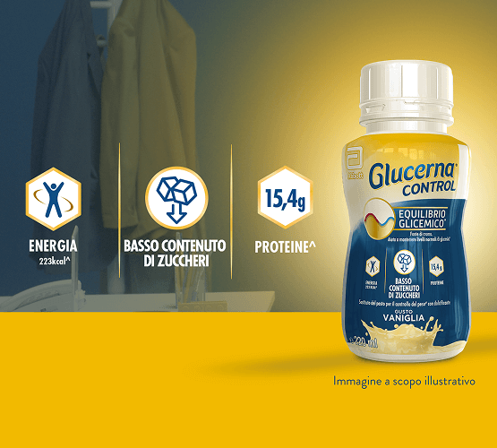 Glucerna® Control – Fonte di Cromo, Basso Indice Glicemico, 15,4 g di Proteine e 223 kcal