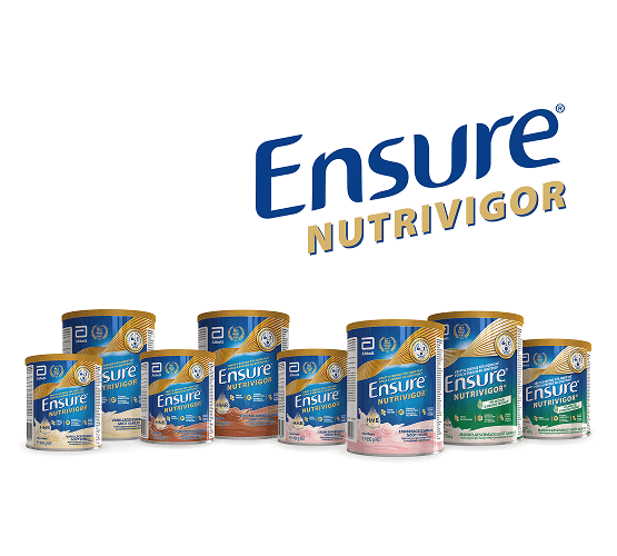 Een assortiment van Ensure Nutritional Products met de verschillende beschikbare maten en smaken