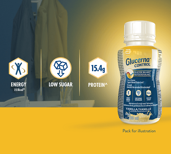 Glucerna® Control – Source of Chromium, Low Glycaemic Index, 15.4 g Protein, and 223 kcal