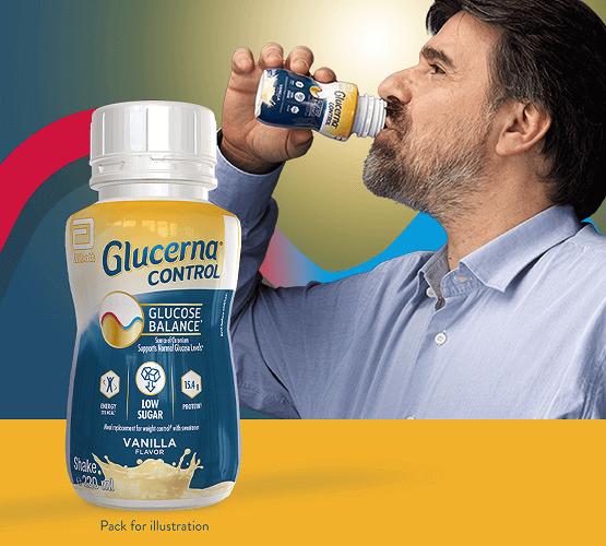 Man enjoying Glucerna® Control