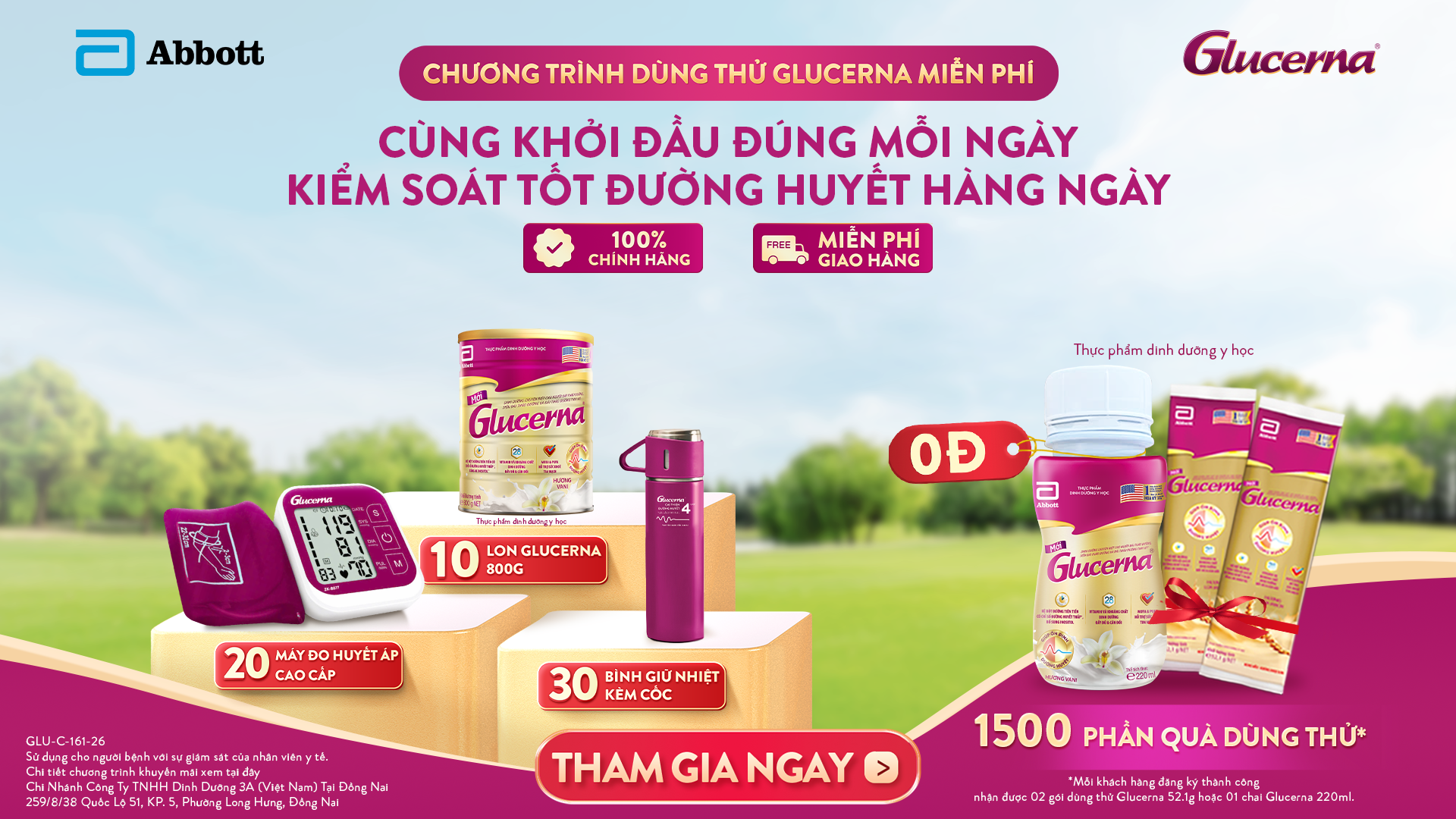 Banner Chương trình chủ động kiểm soát đường huyết