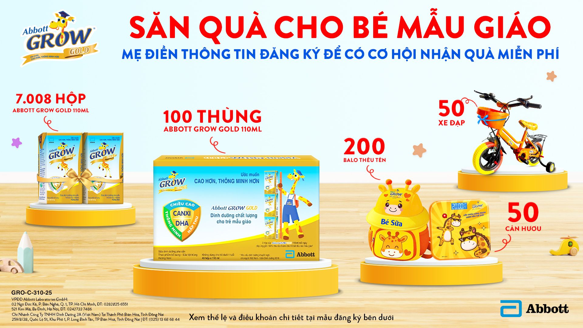 Đăng ký nhận quà MẪU GIÁO SẴN SÀNG