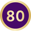 Icône montrant le nombre 80