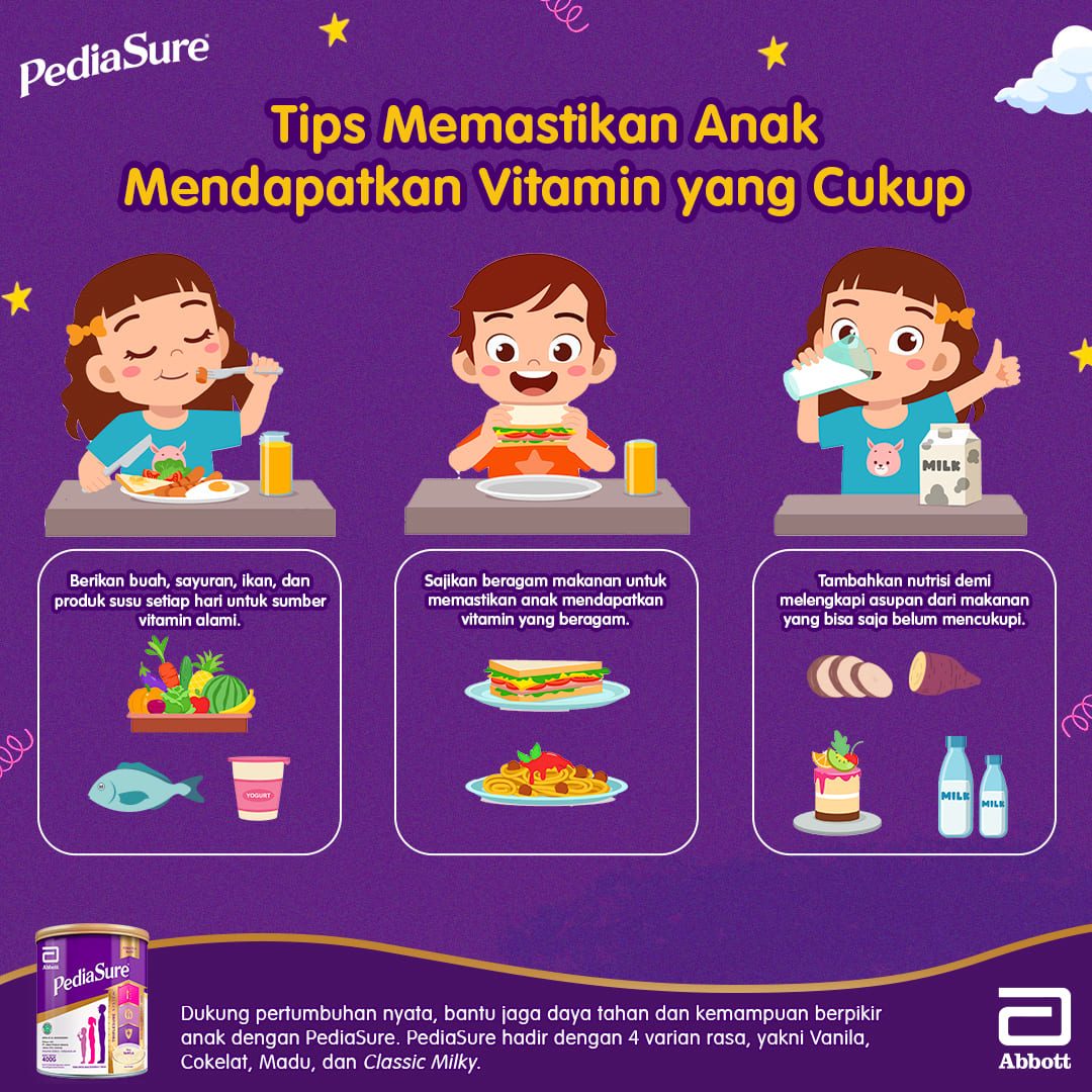 tips mencukupi kebutuhan vitamin anak
