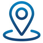 Blue geo targeting location icon