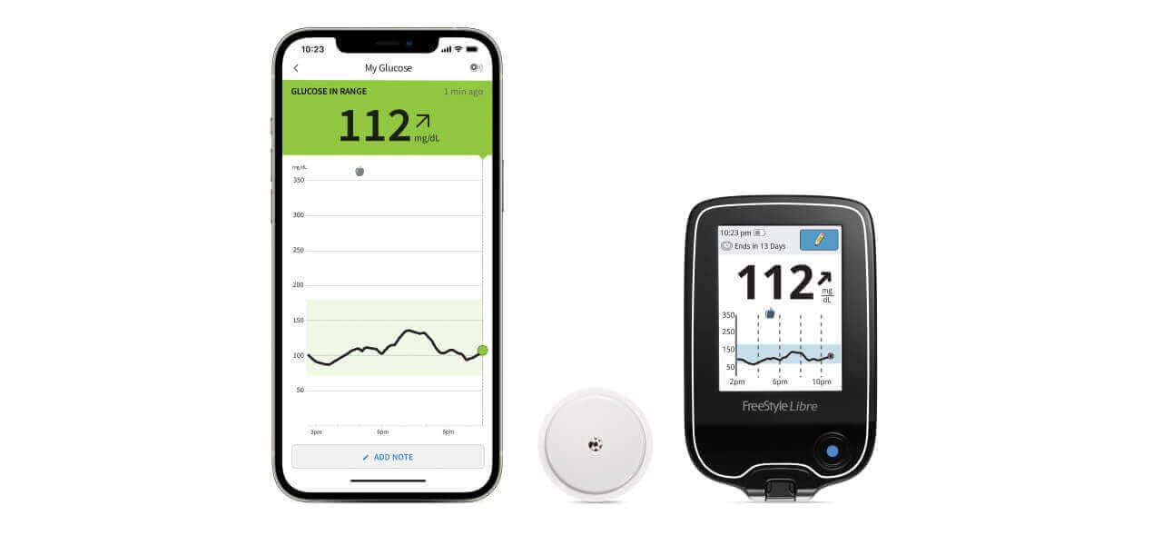 A phone and the FreeStyle Libre for continuous glucose monitoring