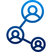 Blue network icon