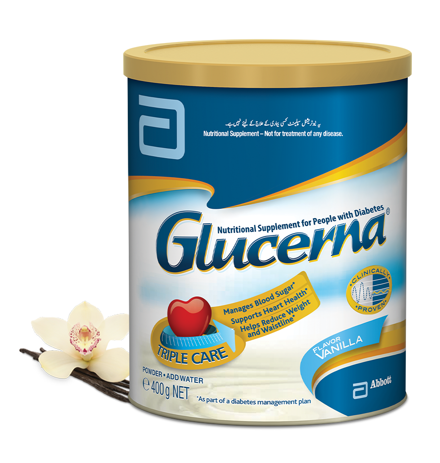 Abbott Glucerna Milk Powder Vanilla – 4 Cans X 800g, Diabetic Nutrition, Halal, Exp 10/2026