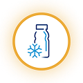 Icon showing a Glucerna® Control bottle with a snowflake and a room temperature indicator