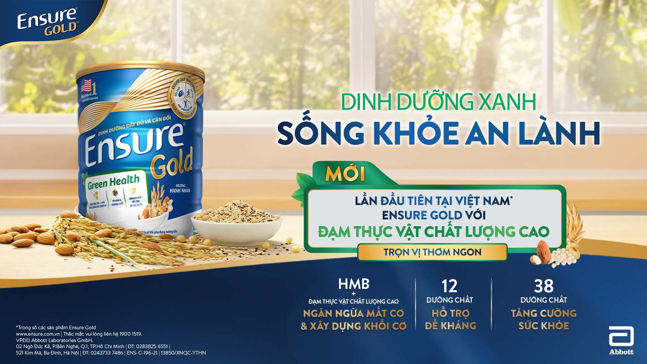 Chọn ngay Ensure Gold Green Health để chăm sóc sức khỏe